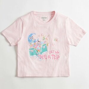 Coachtopia by Coach Let Us Take a Trip Cropped Tee in Pink